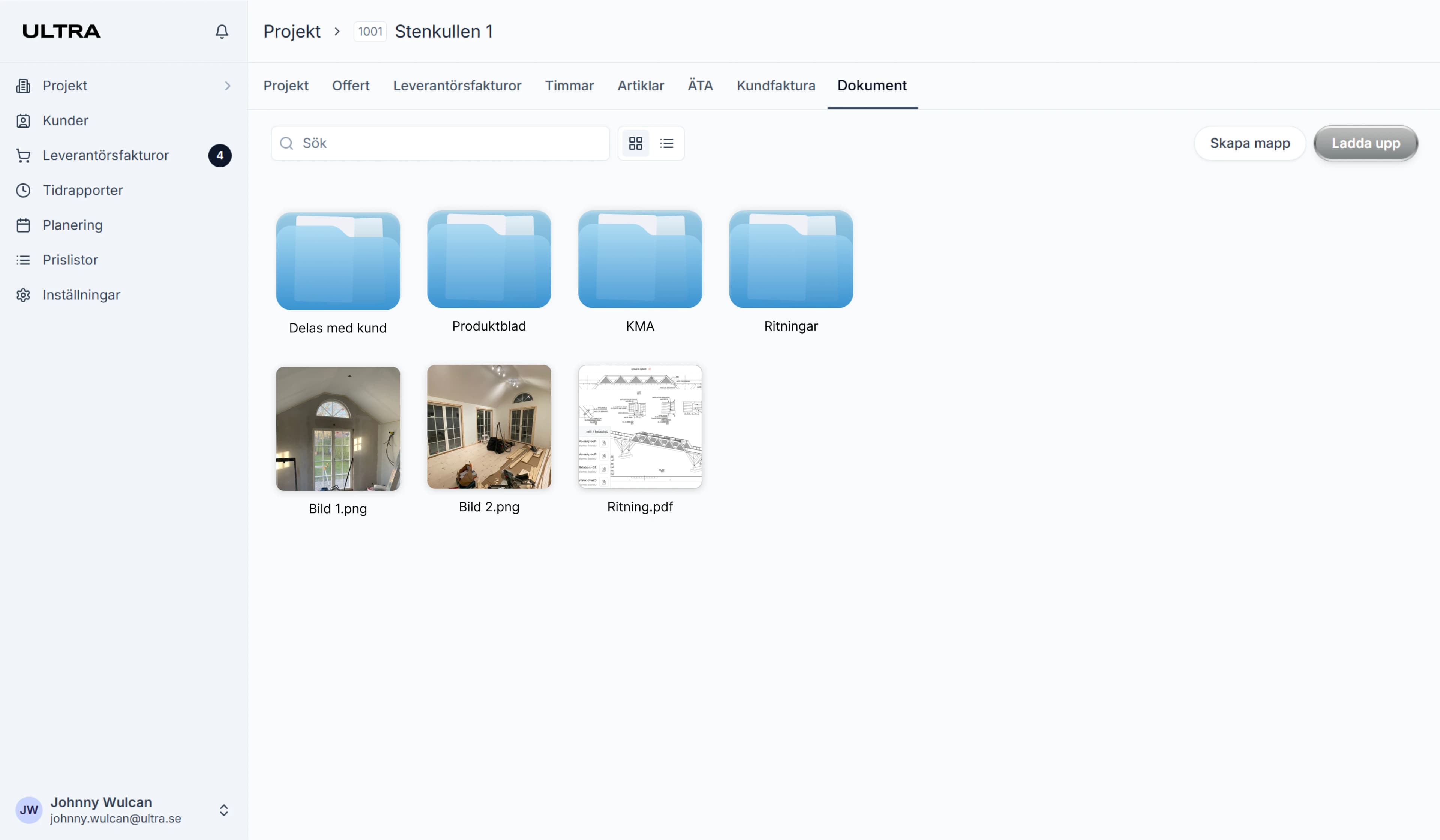 Dokument, ritningar och bilder