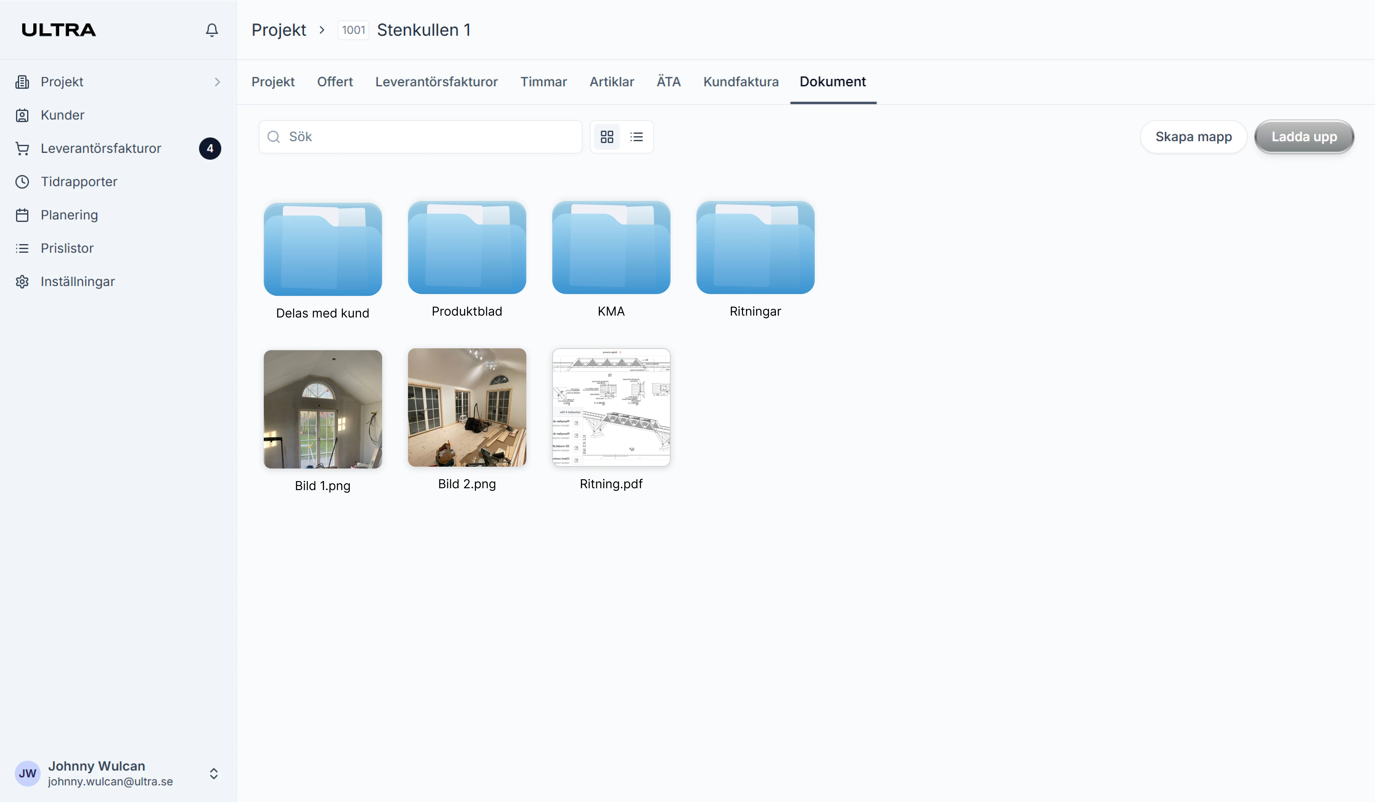 Dokument, ritningar och bilder